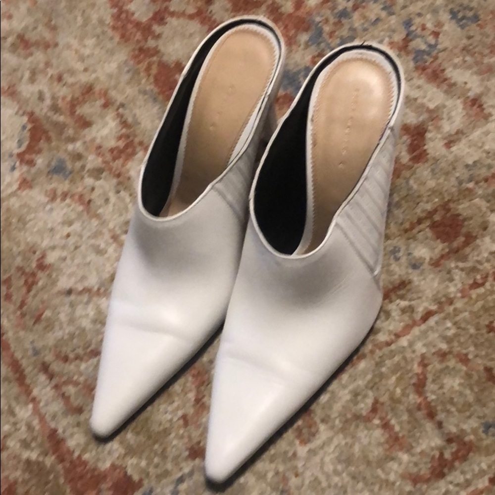 Zara- white mules- worn twice